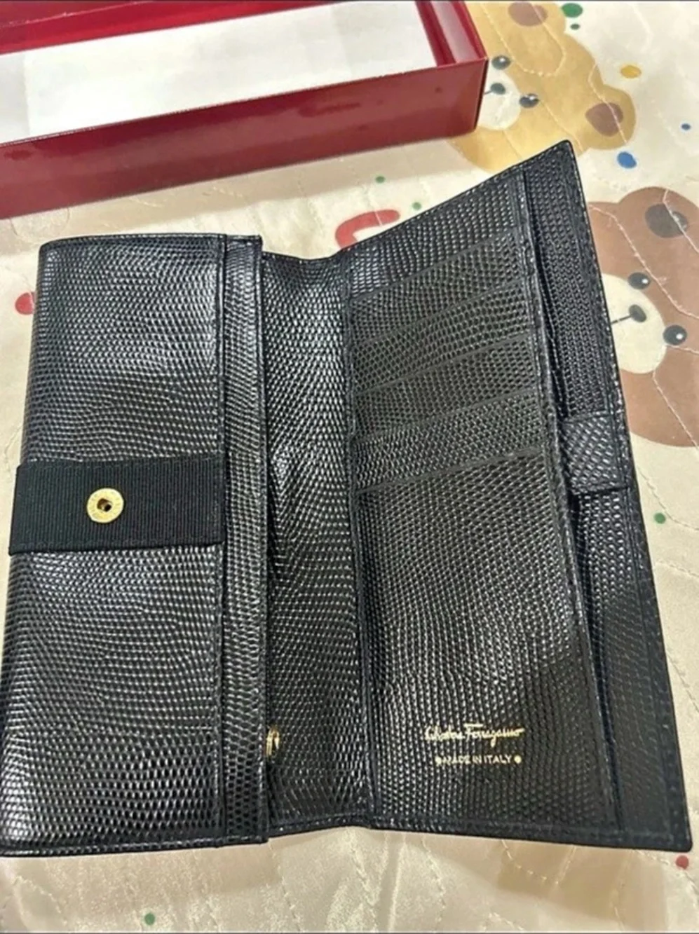 Salvatore Ferragamo Wallet in Black & Red Like New